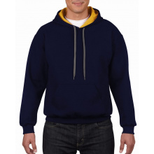 Gildan sweater hooded contrast heavyblend - Topgiving