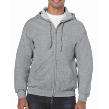 Gildan sweater hooded full zip heavyblend for him - Topgiving