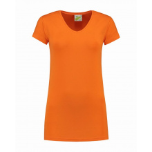 L&s t-shirt v-neck cot/elast ss for her - Topgiving