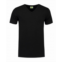 L&s t-shirt v-neck cot/elast ss for him - Topgiving