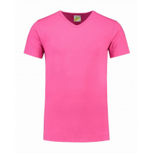 L&s t-shirt v-neck cot/elast ss for him - Topgiving