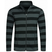 Stedman polar fleece cardigan striped for him - Topgiving