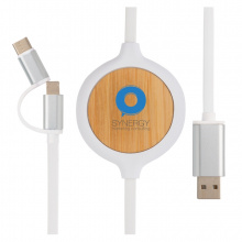 3-in-1 Kabel mit 5W Bambus Wireless Charger - Topgiving