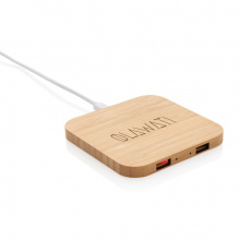 Bambus 5W Wireless Charger mit USB-Ports - Topgiving