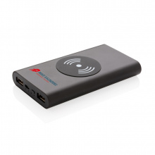 Aluminium 10.000 mAh Wireless 5W Pocket Powerbank - Topgiving