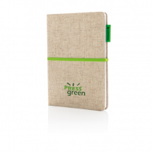 A5 Eco Jute Baumwoll-Notizbuch - Topgiving