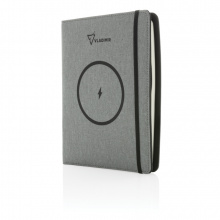 Air 5W RPET Wireless Charging Notizbuch-Cover A5 - Topgiving