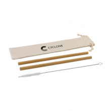 Eco bamboe straw set bambus-strohhalme - Topgiving