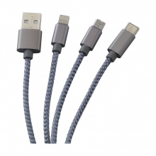 Braided cable 4-in-1 ladekabel - Topgiving
