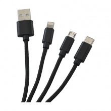 Braided cable 4-in-1 ladekabel - Topgiving