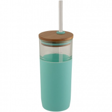 Arlo 600 ml Glasbecher mit Bambus Deckel - Topgiving