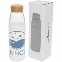 Kai 540 ml Sportflasche aus Glas mit Holzdeckel - Topgiving