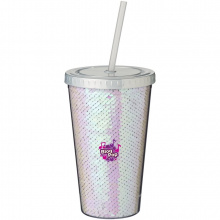 Festus 470 ml Becher mit Pailletten aus Acryl - Topgiving