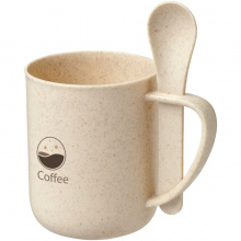 Rye 420 ml Becher aus Weizenstroh mit Löffel - Topgiving