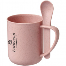 Rye 420 ml Becher aus Weizenstroh mit Löffel - Topgiving