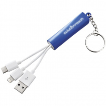 Route leuchtendes 3-in-1 Ladekabel mit Schlüsselanhänger - Topgiving