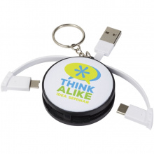 Wrap-around 3-in-1 Ladekabel mit Schlüsselring - Topgiving
