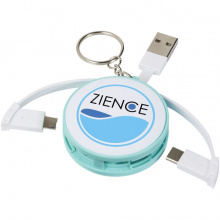Wrap-around 3-in-1 Ladekabel mit Schlüsselring - Topgiving