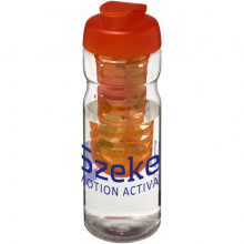 H2O Base 650 ml Sportflasche mit Klappdeckel und Infusor - Topgiving