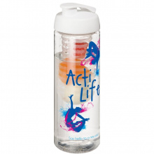 H2O Vibe 850 ml Flasche mit Klappdeckel und Infusor - Topgiving