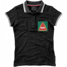 Deuce Poloshirt mit weißem Rand für Damen - Topgiving