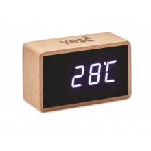 LED Tisch Uhr Bambus - Topgiving