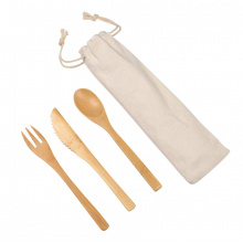 Bambus besteckset natural trip - Topgiving