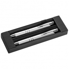 Schreibset mit kugelschreiber und druckbleistift aus metall - Topgiving