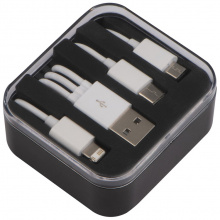 Kunststoffbox mit 3 in 1 usb-ladekabel - Topgiving