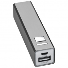 Powerbank 2.200 mah aus metall, inkl. ladekabel - Topgiving