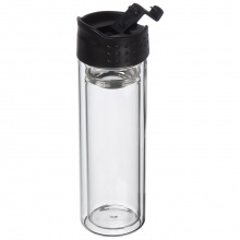 Doppelwandige vakuum-glasflasche mit siebeinsatz, 400 ml - Topgiving