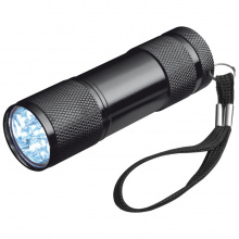 Taschenlampe aus aluminium mit 9 leds, inkl. batterien in einer box - Topgiving