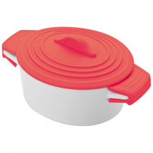 Topf aus porzellan mit silikondeckel - Topgiving