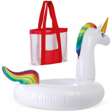 Aufblasbares einhorn mit strandtasche - Topgiving