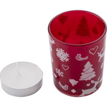 Teelichthalter 'x-mas' aus farbigem glas - Topgiving