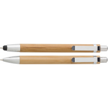 Kugelschreiber-set 'bamboo' aus bambus - Topgiving