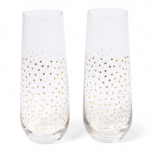 Senza set of two champagne glasses - Topgiving