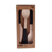Senza wooden cutlery set of 12 pcs - Topgiving