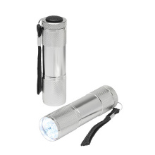 Aluminium-taschenlampe, 9 led (weiß) - Topgiving