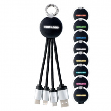 3-in-1 ladekabel mit beleuchtung - Topgiving