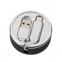 3-in-1 ladekabel mit aufroller - Topgiving