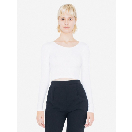 Ama top crop cot/spandex ls for her - Topgiving