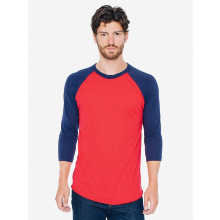 Ama t-shirt pol/cot 3/4 raglan sleeve - Topgiving