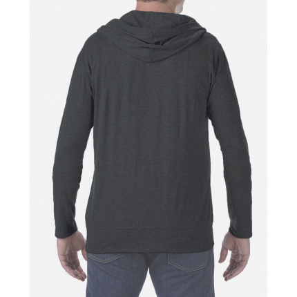 Anvil jacket hooded full-zip triblend for him - Topgiving