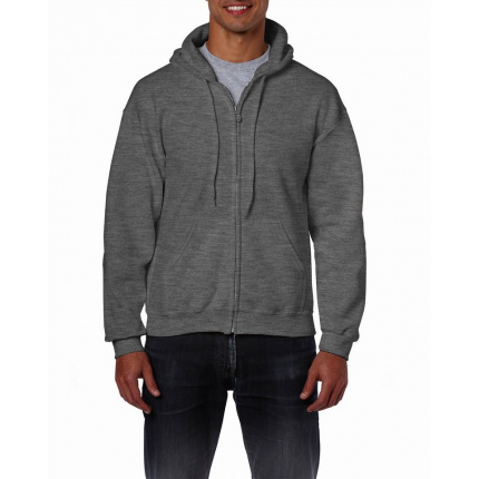 Gildan sweater hooded full zip heavyblend for him - Topgiving