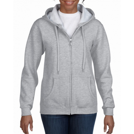 Gildan sweater hooded full zip heavyblend for her - Topgiving