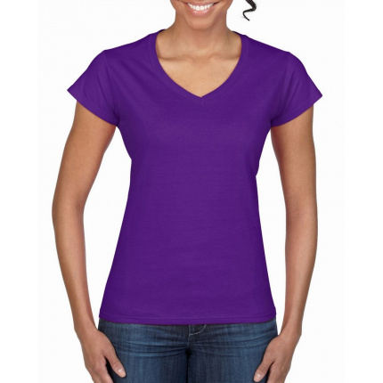 Gildan t-shirt v-neck softstyle ss for her - Topgiving