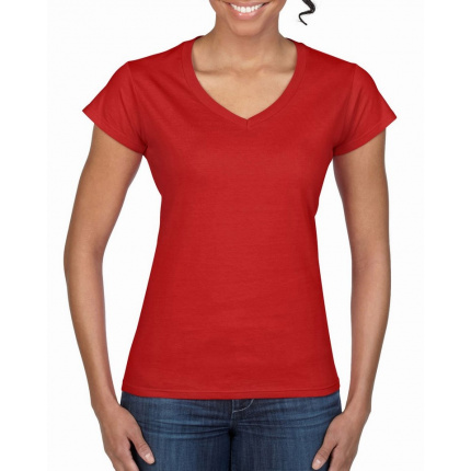 Gildan t-shirt v-neck softstyle ss for her - Topgiving
