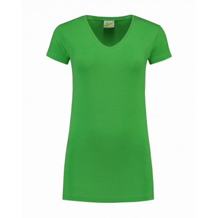L&s t-shirt v-neck cot/elast ss for her - Topgiving