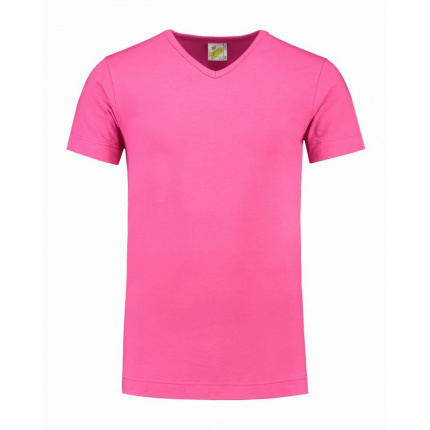 L&s t-shirt v-neck cot/elast ss for him - Topgiving